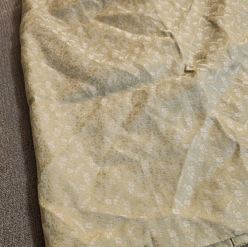 Ann Taylor Pastel Green Gold Silk Blend Delicate Detail Boho Lined Skirt Size 4P